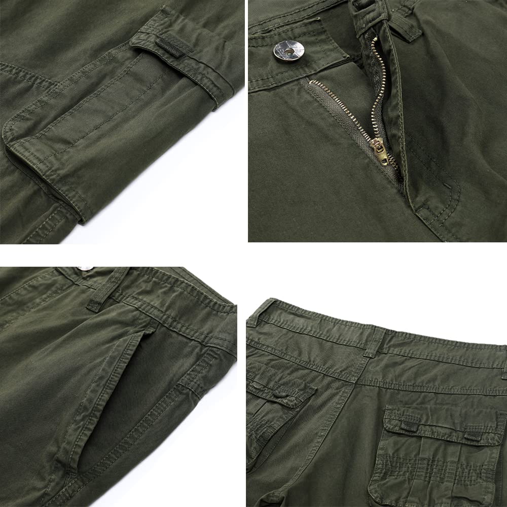 Aire Libre de Hombre Pantalon Cotton Cargo Pantalones Hombre Tacticos Pantalones de Trabajo Hombre Cargo Trekking