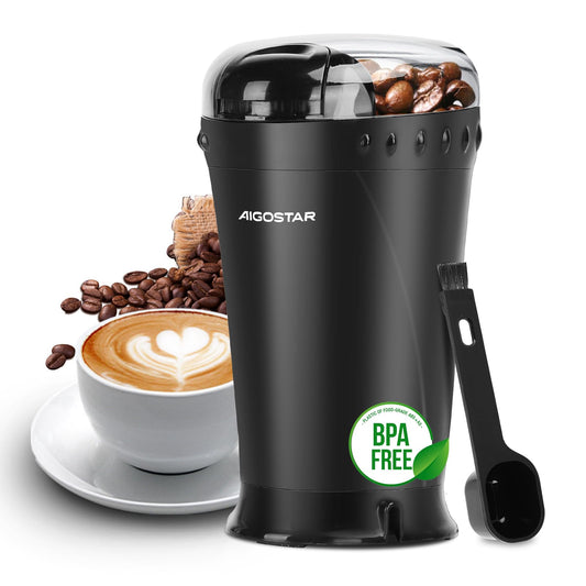 Aigostar Molinillo Cafe Electrico con Cuchillas Acero Inoxidable.