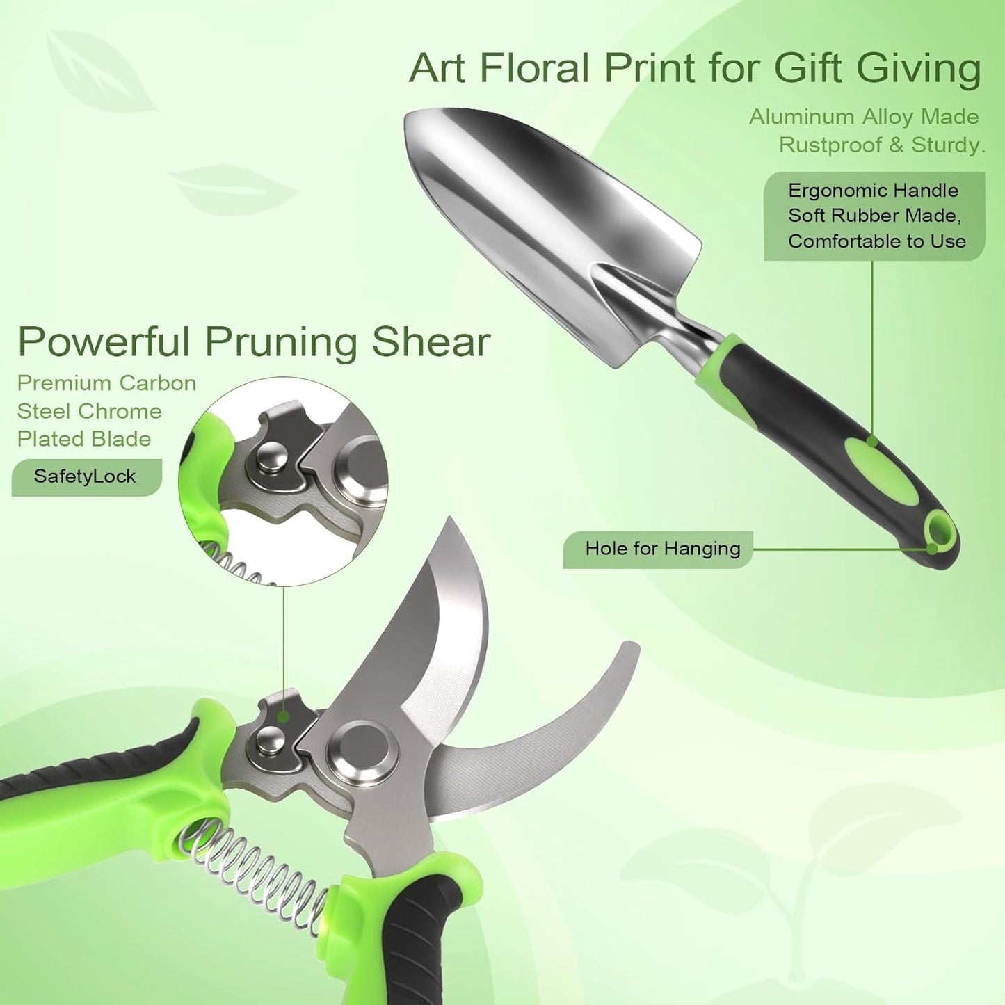 USHOP Juego de Herramientas de Mano de Jardín para Trasplante