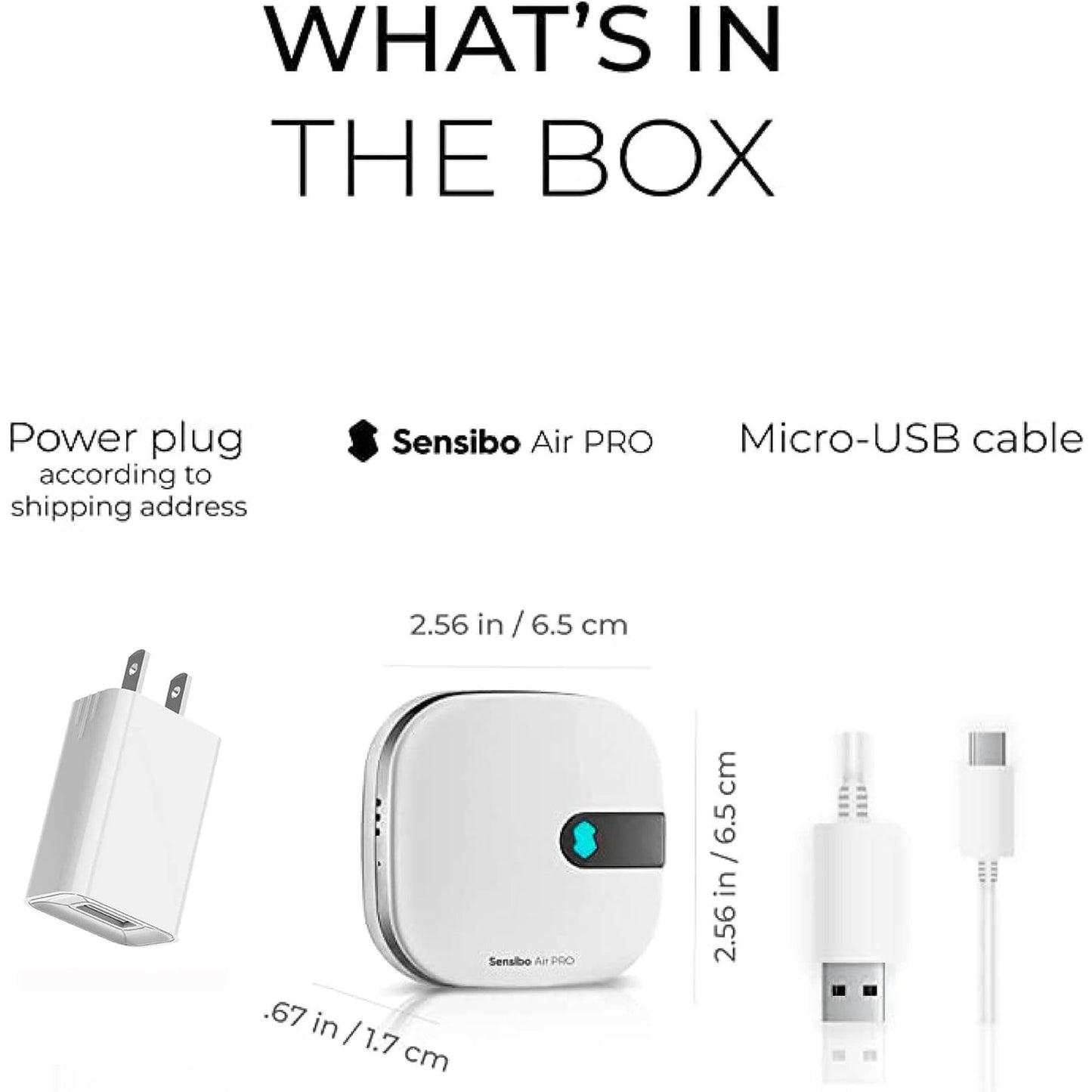 Sensibo Air Pro Controlador Inteligente para Aire Acondicionado y Sensor de Calidad del Aire Google, Alexa, Siri, Apple HomeKit