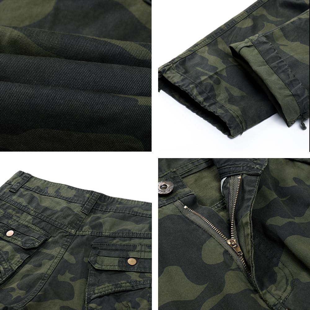 Aire Libre de Hombre Pantalon Cotton Cargo Pantalones Hombre Tacticos Pantalones de Trabajo Hombre Cargo Trekking