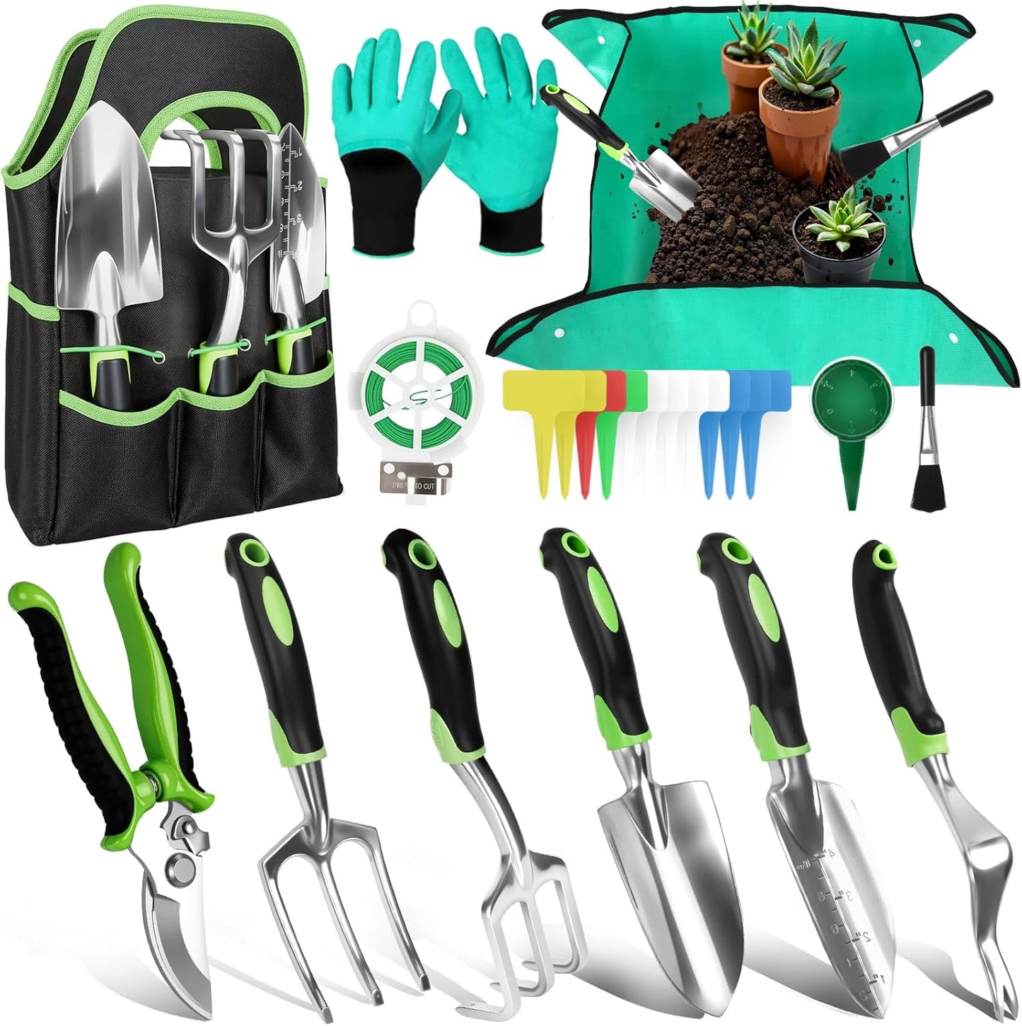 USHOP Juego de Herramientas de Mano de Jardín para Trasplante