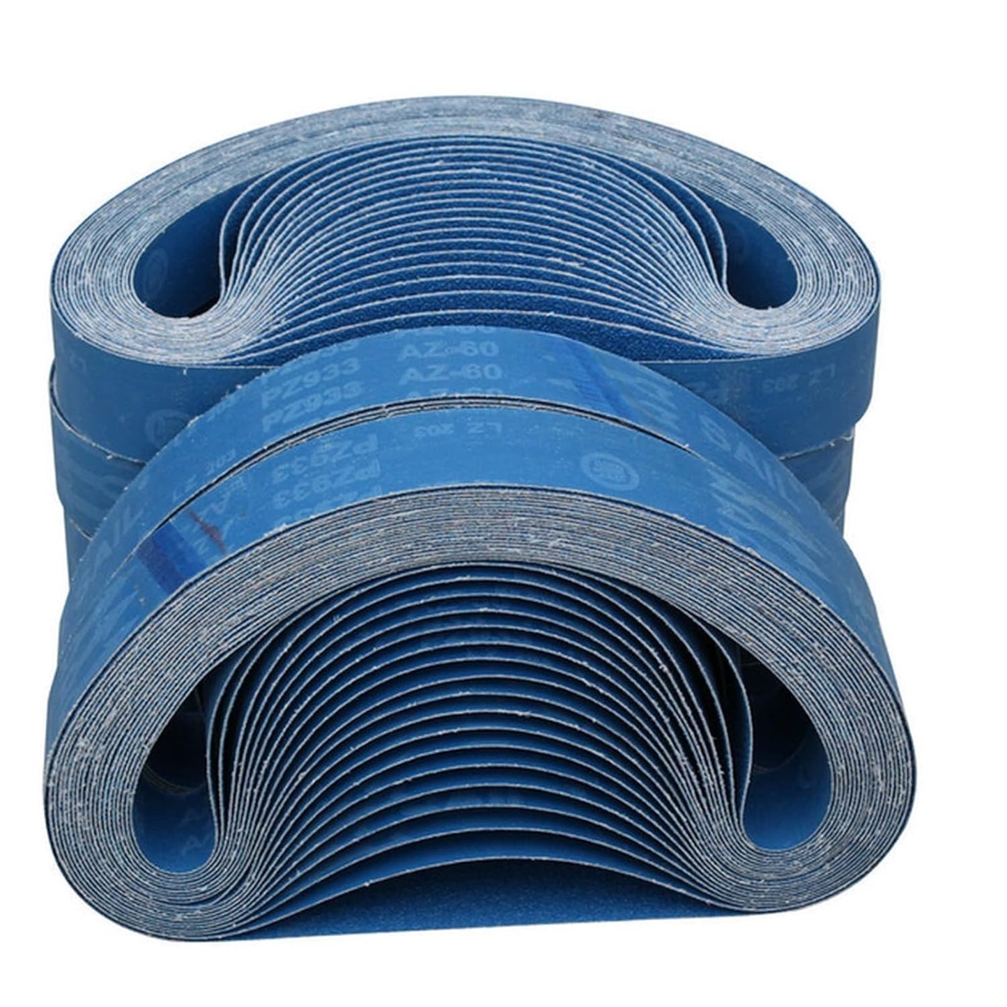 Cinta de lijado, accesorios para lijadora de banda, 7 unidades de 915 x 50 mm, juegos de bandas de lija 60#-240# 36 x 2 pulgadas de corindón de circonio azul para amoladora angular