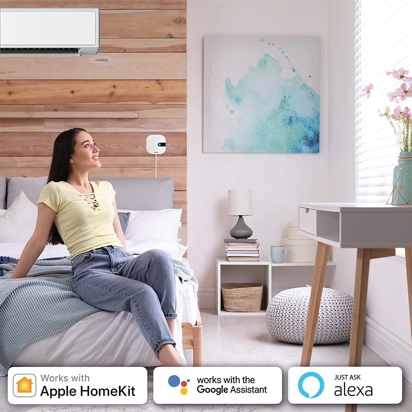 Sensibo Air Pro Controlador Inteligente para Aire Acondicionado y Sensor de Calidad del Aire Google, Alexa, Siri, Apple HomeKit