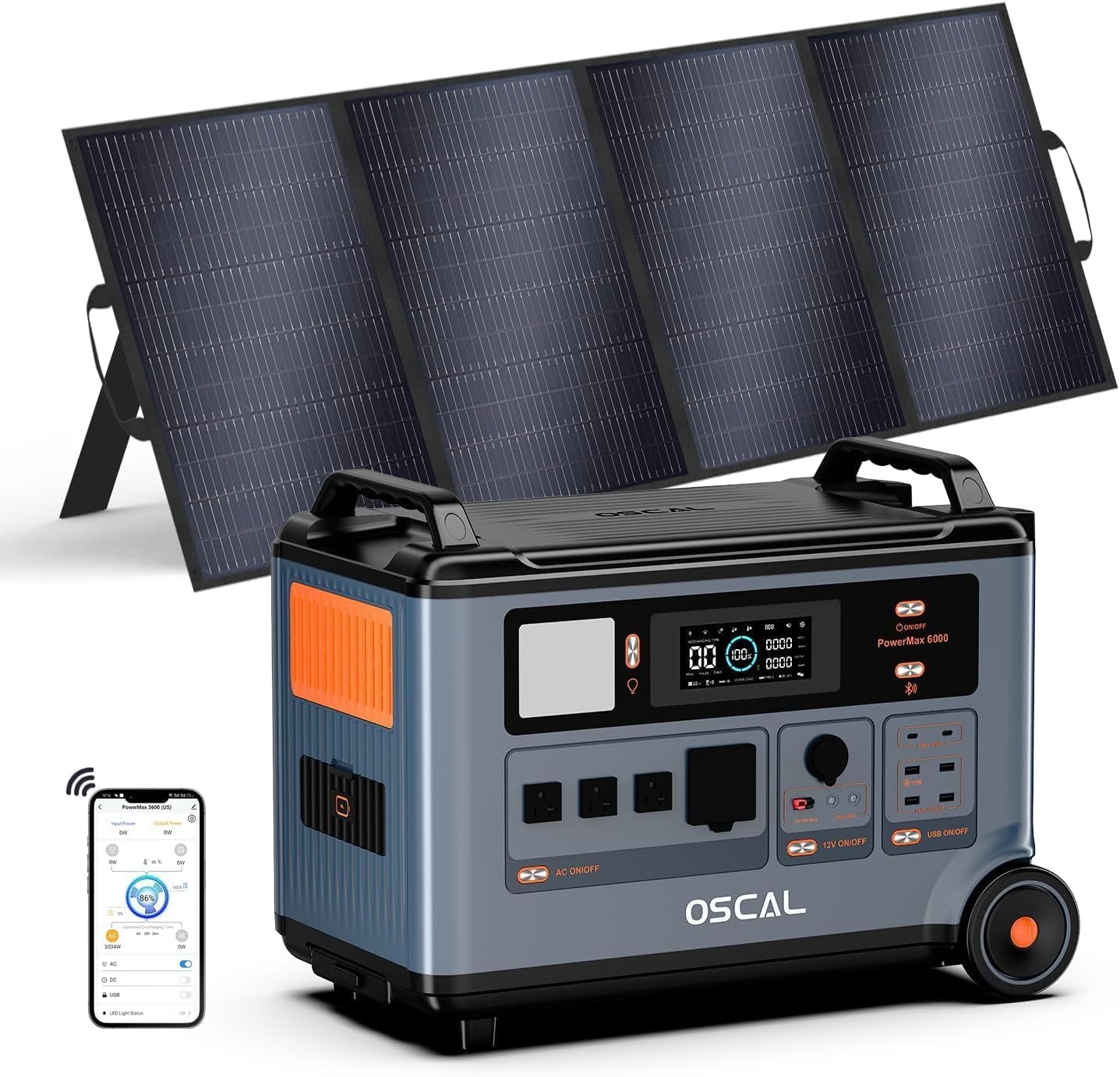 OSCAL PowerMax 6000W Generador Solar Portatil