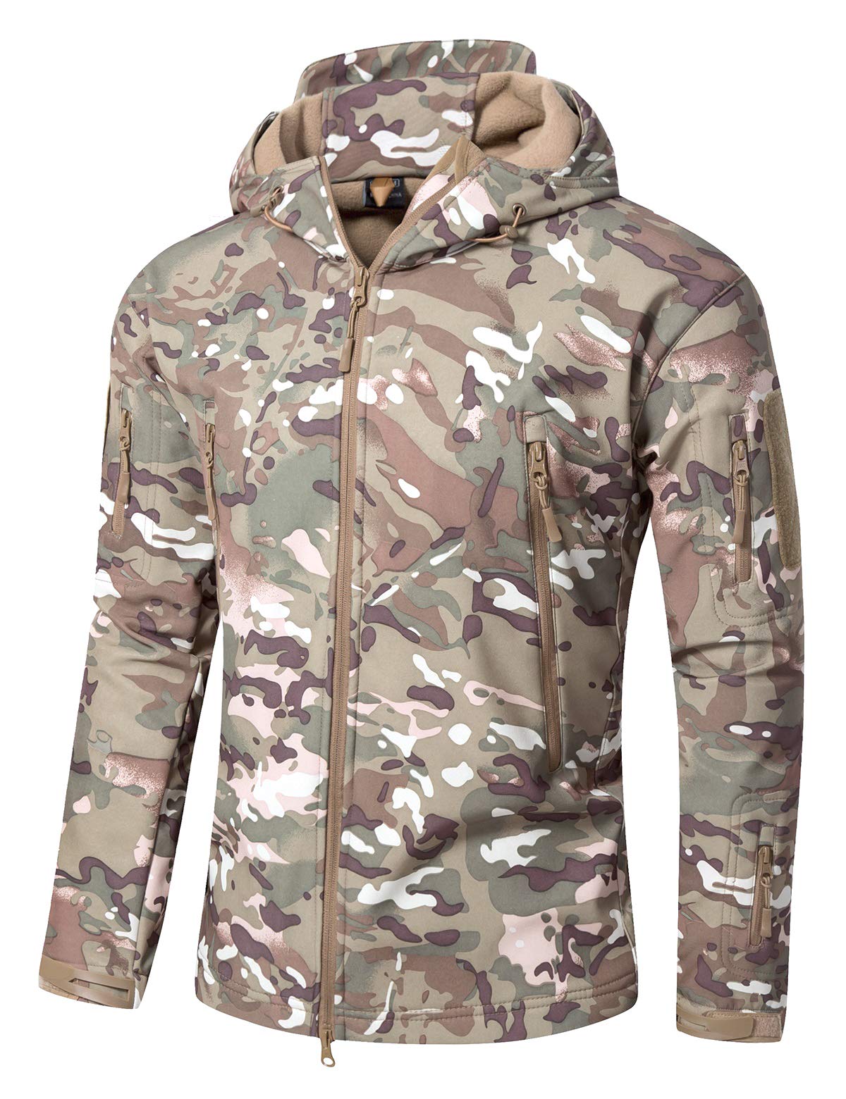 Impermeable Militar Táctica Lucha Contra la Chaqueta de Softshell Camping Al Aire Libre Caminar Camuflaje Hoodie Coat