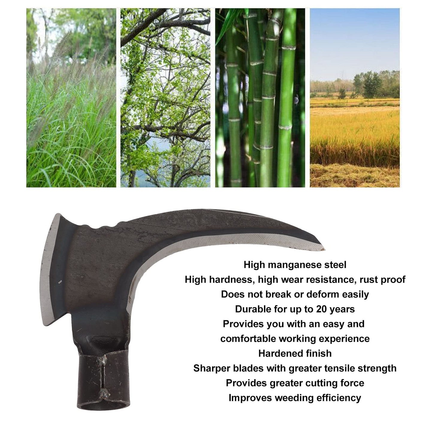 Hoz para Deshierbe, Jardinería, Manual Multipropósito.