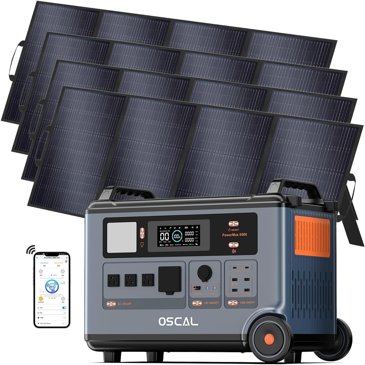 OSCAL PowerMax 6000W Generador Solar Portatil