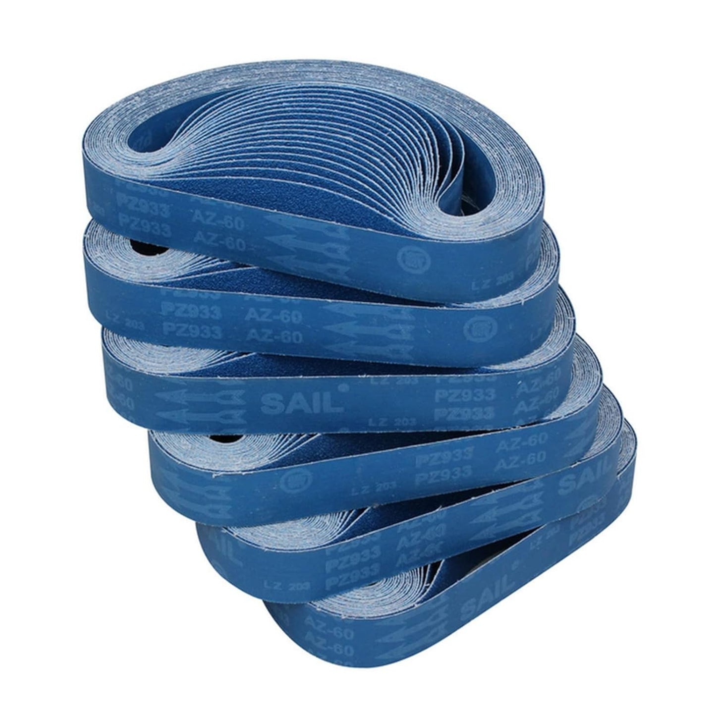 Cinta de lijado, accesorios para lijadora de banda, 7 unidades de 915 x 50 mm, juegos de bandas de lija 60#-240# 36 x 2 pulgadas de corindón de circonio azul para amoladora angular