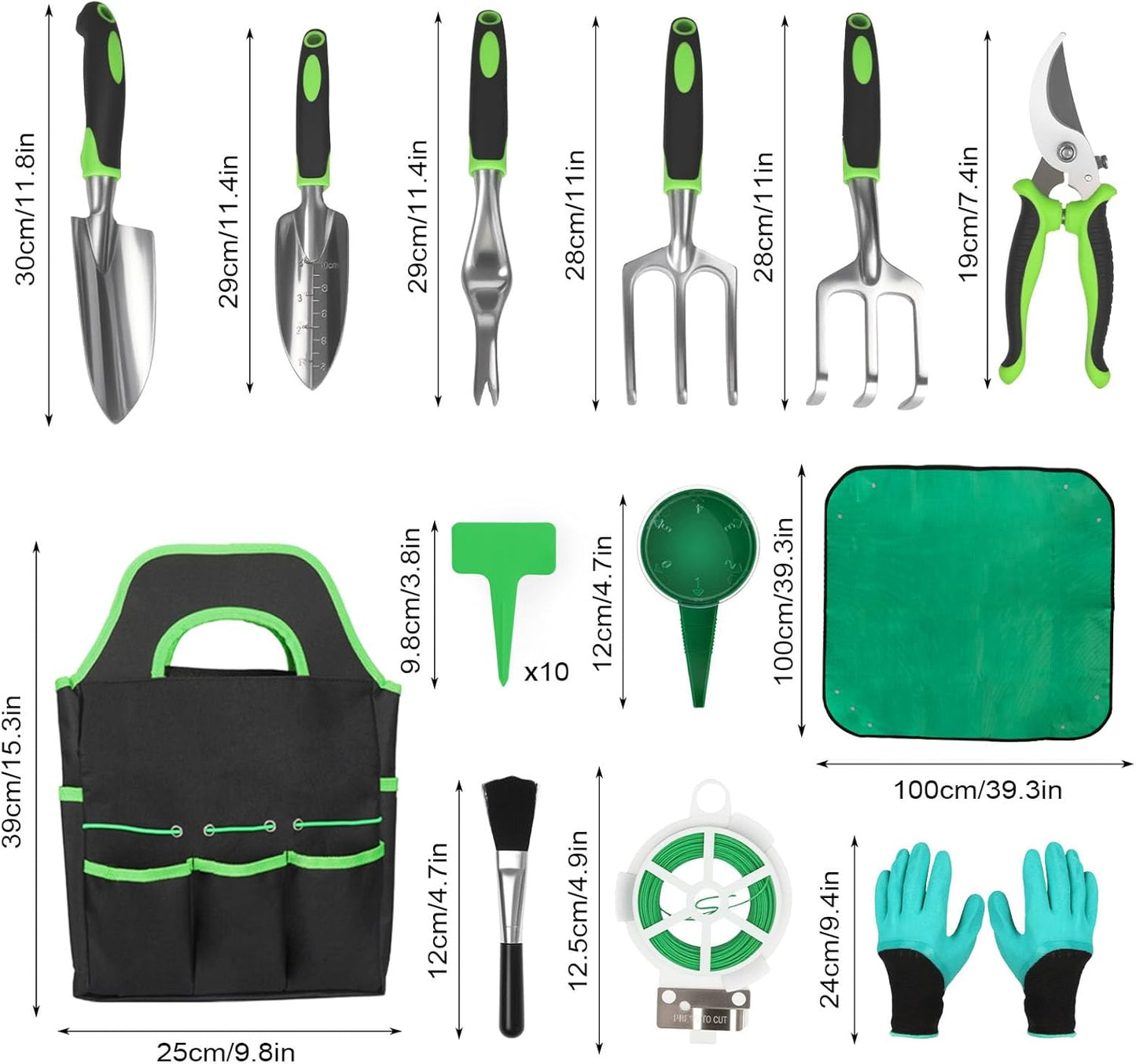 USHOP Juego de Herramientas de Mano de Jardín para Trasplante