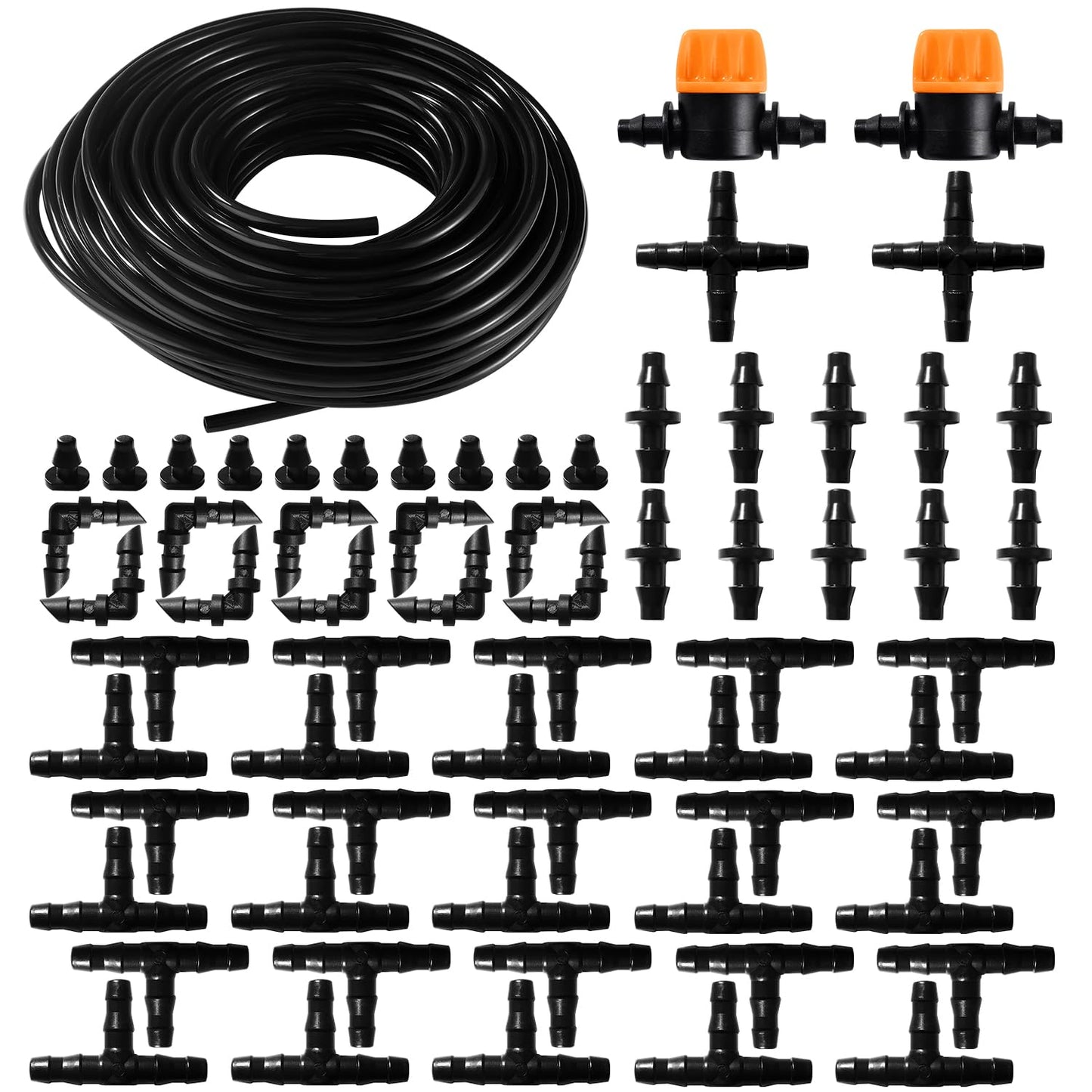 Kit de Sistema de Riego por Goteo, 25m Manguera de Riego 162 piezas.