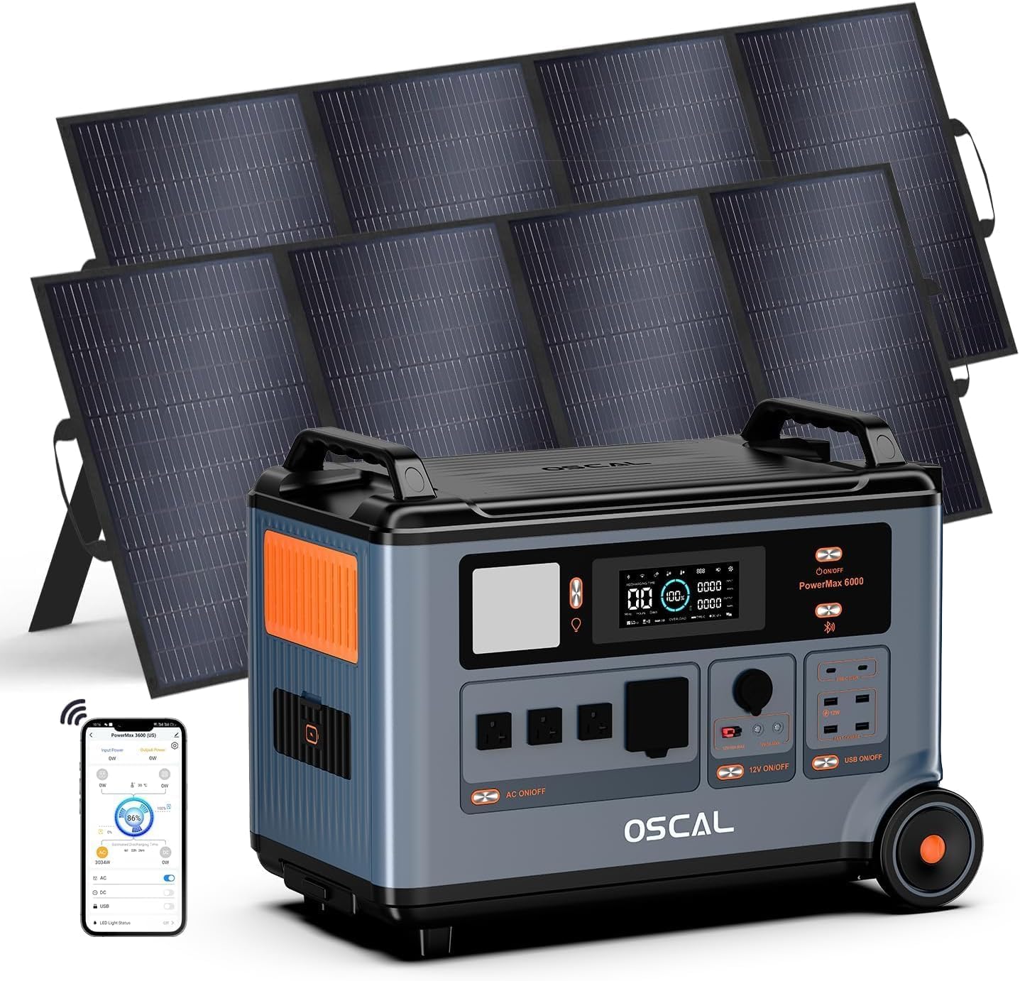 OSCAL PowerMax 6000W Generador Solar Portatil