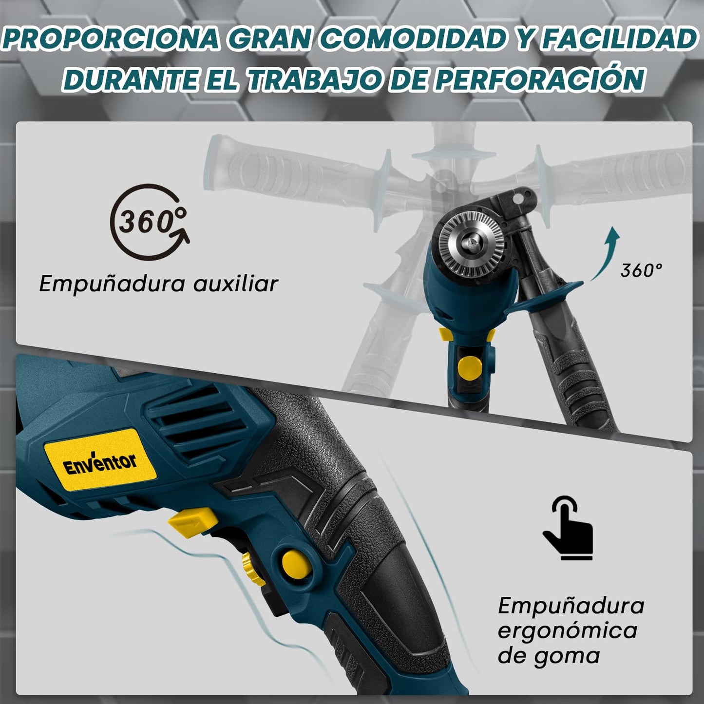 Enventor Taladro Percutor con Cable 900W.