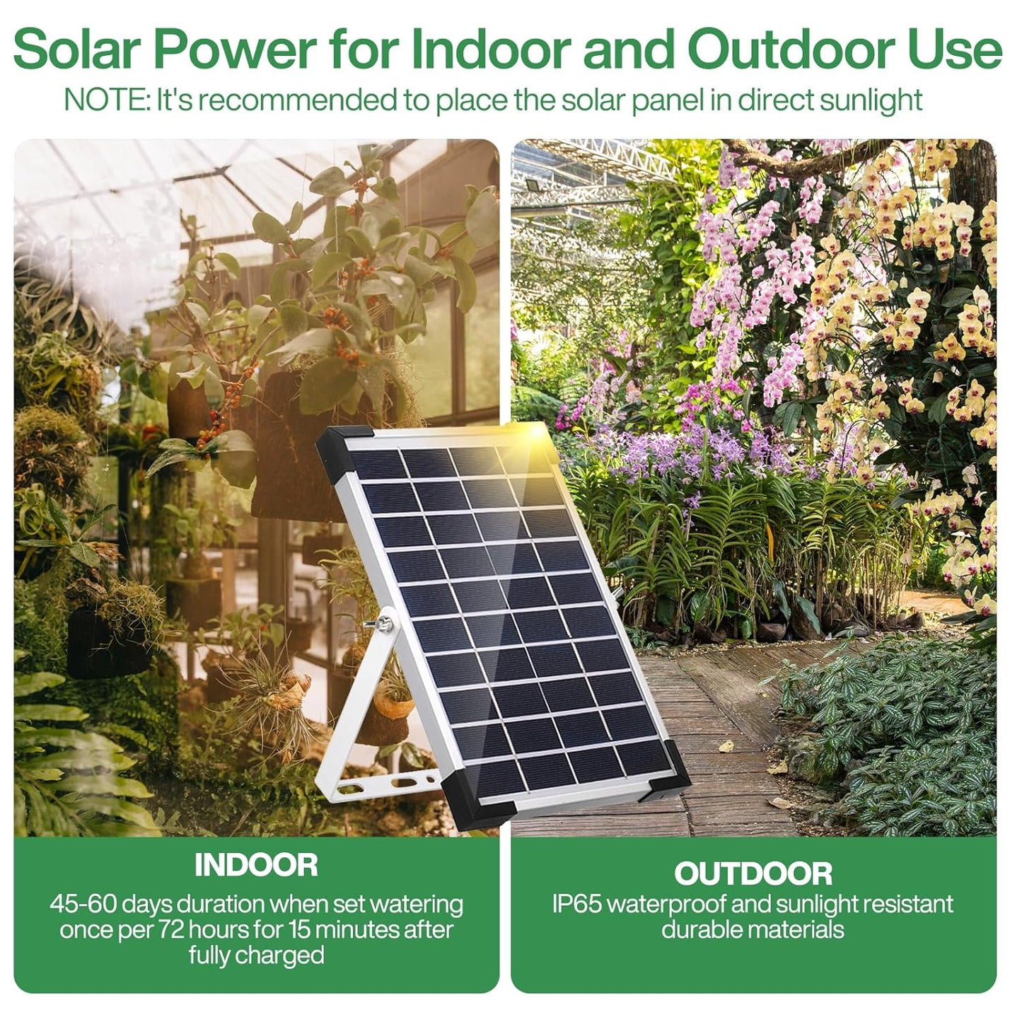 Kit de Riego por Goteo Automático Energía Solar,