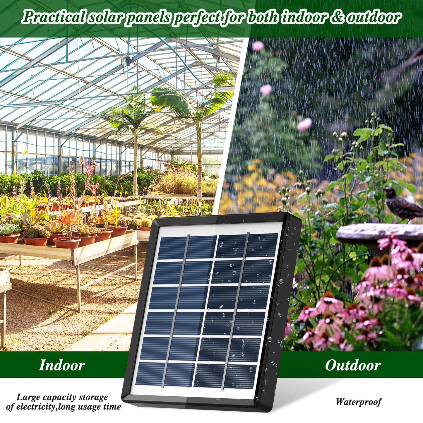 Sistema de Riego Solar para Jardín con 15 Micro Cabezales de Goteo.