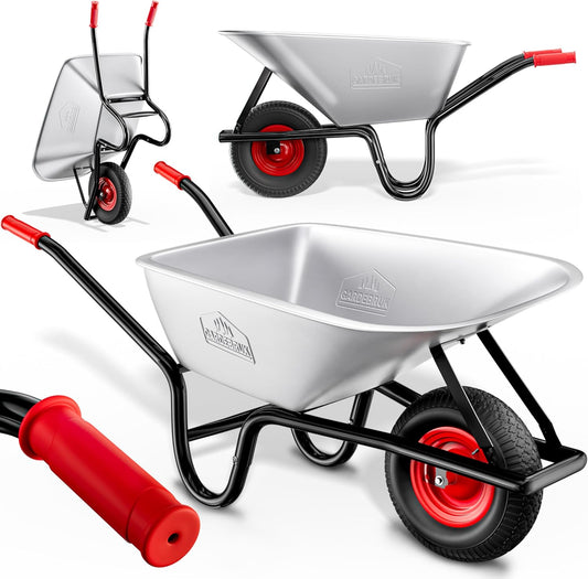 GARDEBRUK® Carretilla de Obra 100 L Capacidad Carga 250 Kg .