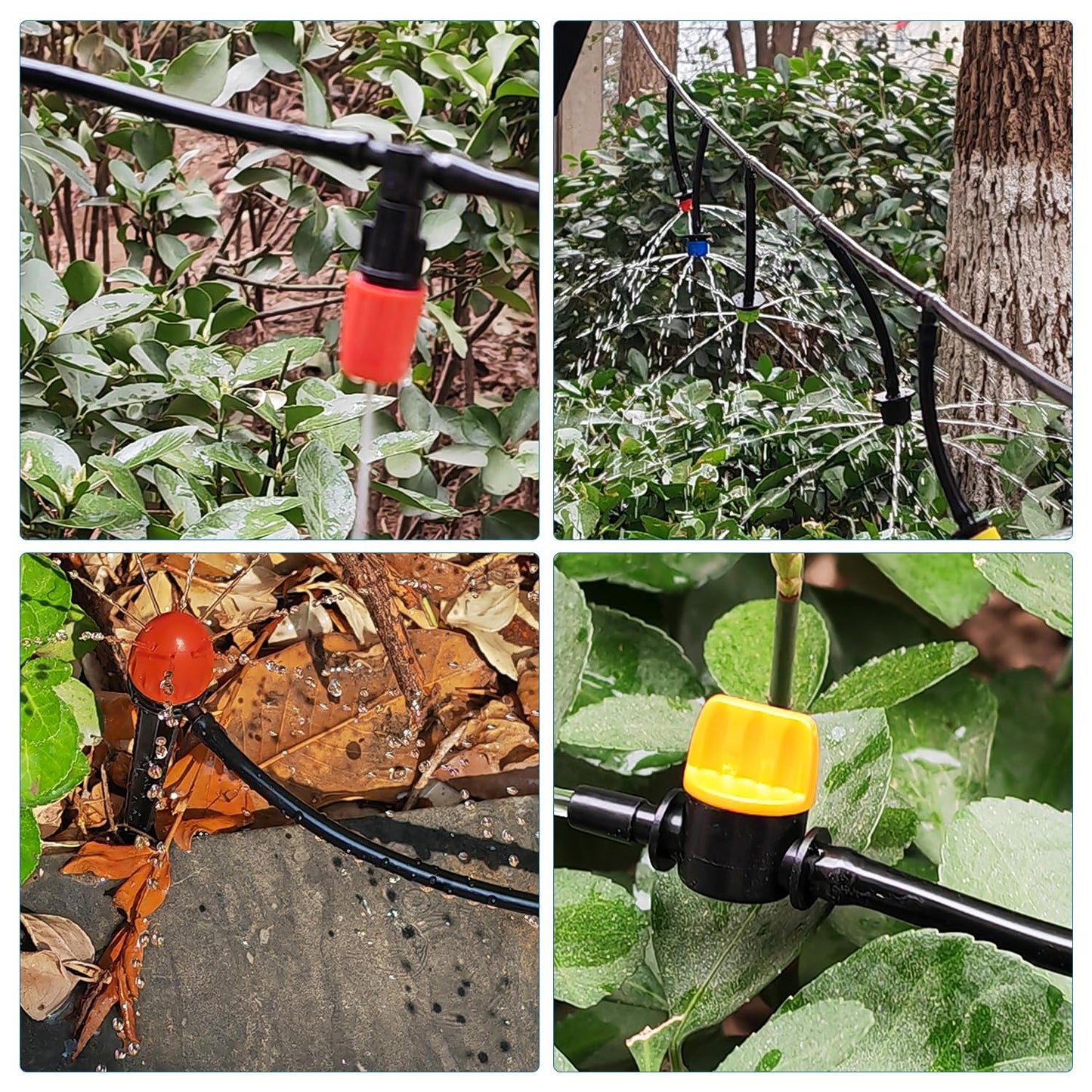 Kit de Sistema de Riego por Goteo, 25m Manguera de Riego 162 piezas.
