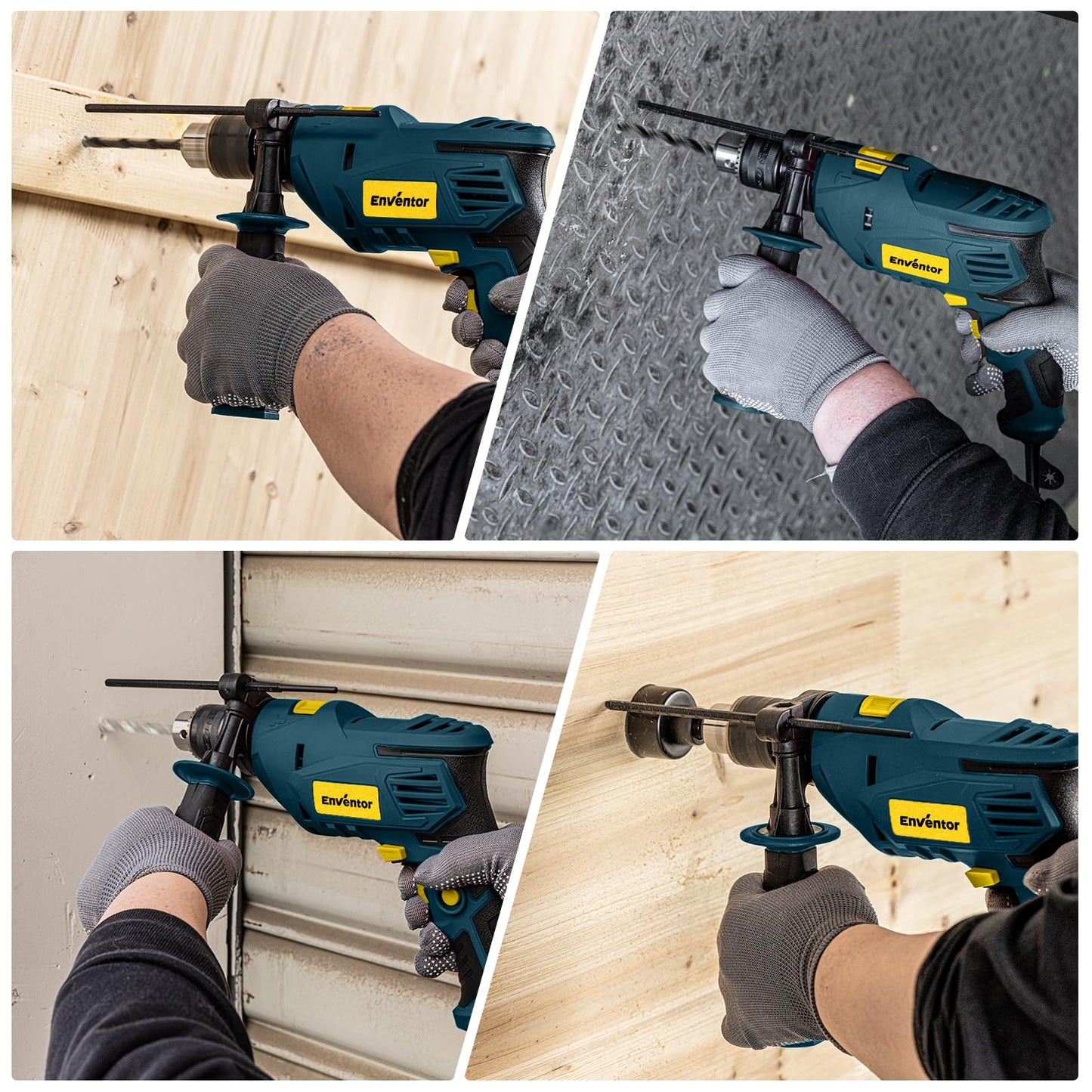 Enventor Taladro Percutor con Cable 900W.