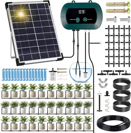 Kit de Riego por Goteo Automático Energía Solar,