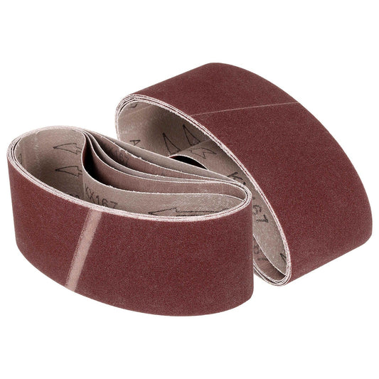 Bandas de Lija 915 x 50mm, Bandas Abrasiva de Alumina, 60/80/120/240/400 Granos para Lijadora de Banda, Herramienta para Tallar Cuchillos, Metalurgia, Madera, 5 Pcs