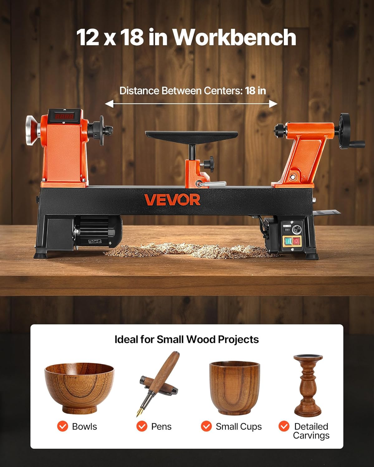 VEVOR 750 W Torno de Sobremesa