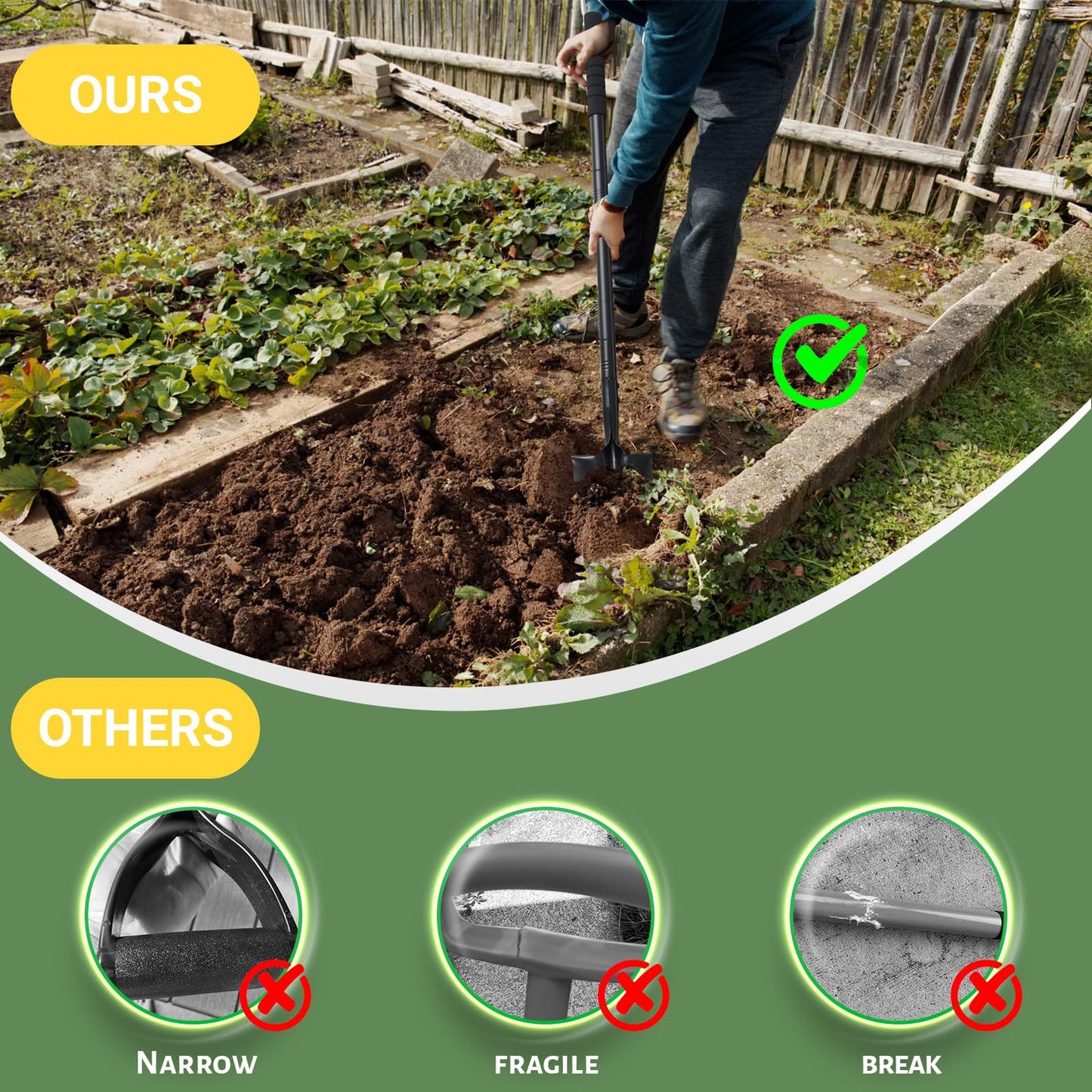 Pala jardineria pequeña con Ajustable Mango metálico de 110c.