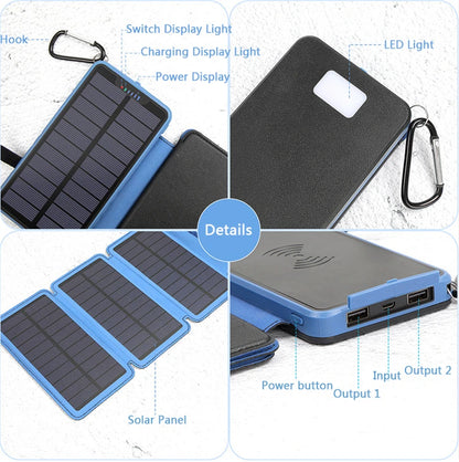 Banco de energía con linterna plegable 10000mAh.