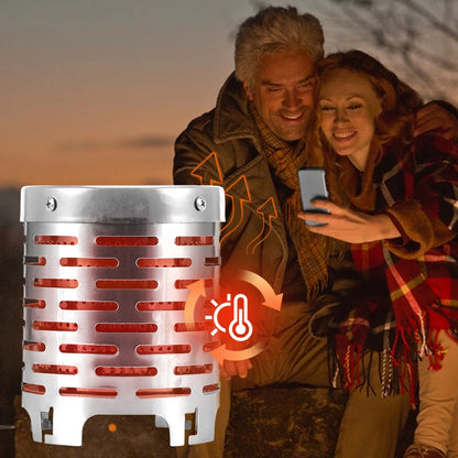 Mini estufa calefactora de Gas de acero inoxidable, cubierta calefactora portátil, estufa de Camping, campana calefactora para acampar al aire libre