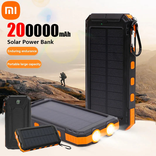 Cargador solar portátil de gran capacidad.