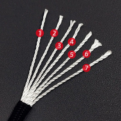 Cuerda de paracaídas de poliéster para exteriores, paragüero militar de 7 núcleos de 50/100M, 4mm, tienda de supervivencia para acampar, tendedero, 550