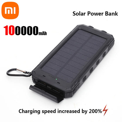 Cargador solar portátil de gran capacidad.