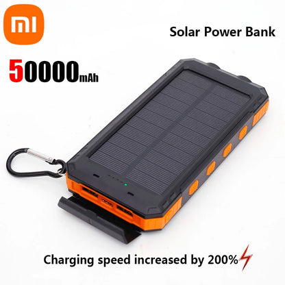 Cargador solar portátil de gran capacidad.