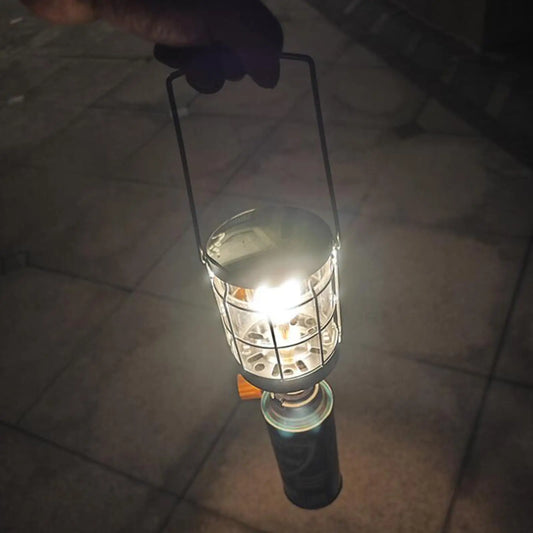 Mini lámpara de Gas para acampar al aire libre, linterna de Gas, lámpara colgante de luz de Gas, lámpara de tienda para pesca nocturna, Camping, Picnic, mochilero