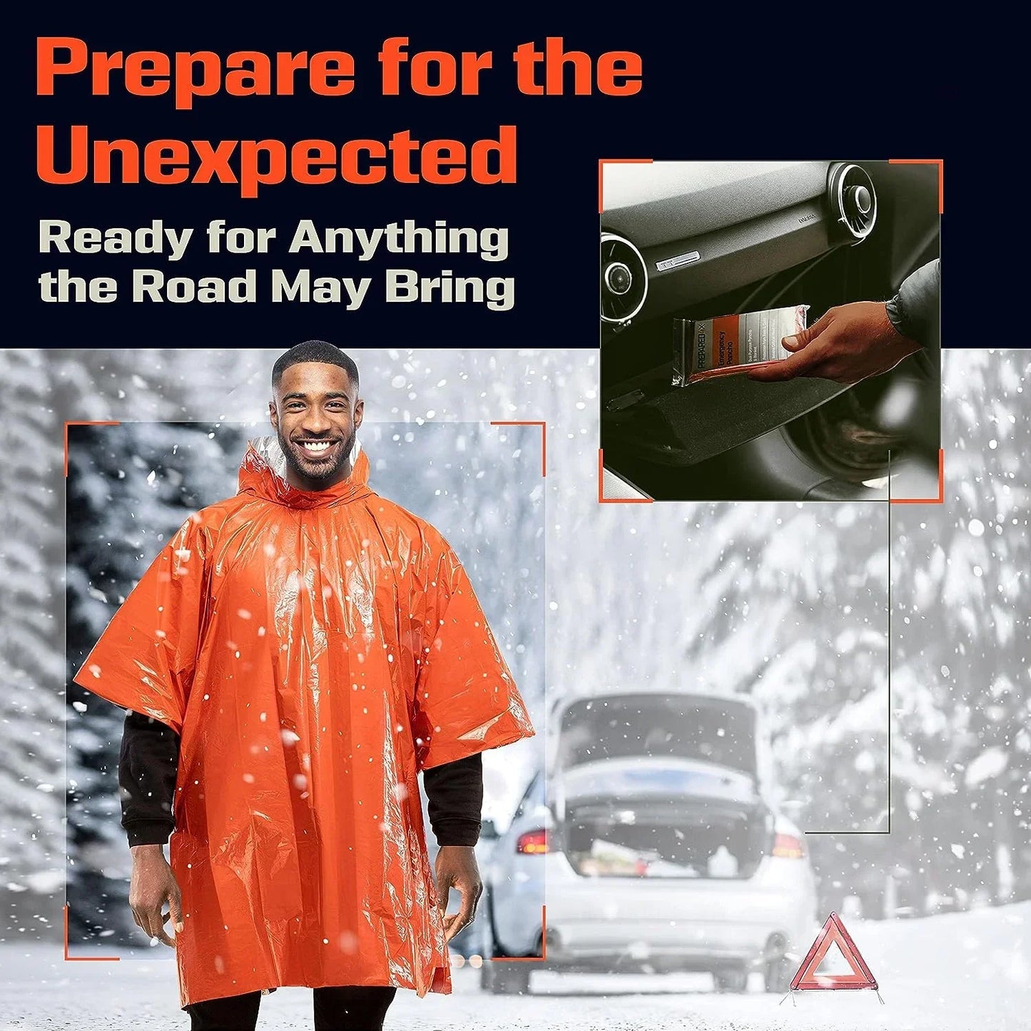 Chubasquero impermeable de emergencia, Poncho desechable de película de aluminio, ropa impermeable térmica cálida, mantas, herramientas de supervivencia, equipo de Camping