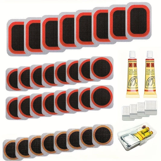 Kit de reparación de neumáticos de bicicleta de 32 piezas