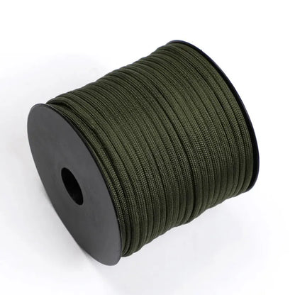 Cuerda de paracaídas de poliéster para exteriores, paragüero militar de 7 núcleos de 50/100M, 4mm, tienda de supervivencia para acampar, tendedero, 550