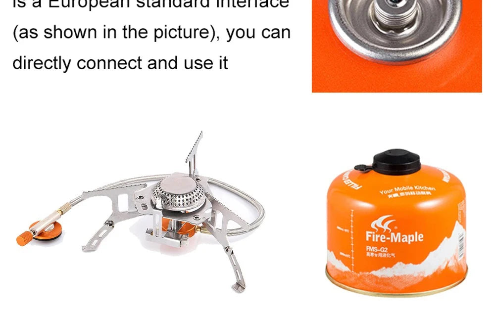 Estufa de Gas para acampar, estufa plegable portátil para mochilero al aire libre, equipo turístico para cocinar, senderismo, Picnic, 3500W