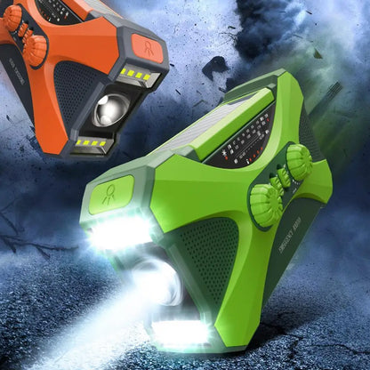 Cargador portátil de 10000mAh solar y manual.