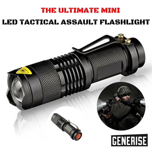 1x linternas tácticas impermeables, lámparas LED portátiles para acampar, linternas LED potentes de mano de 3 modos, autodefensa