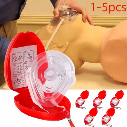 1-5 uds máscara de rescate CPR máscara de supervivencia al aire libre para niños adultos máscara de rescate de supervivencia de primeros auxilios con válvula unidireccional equipo de supervivencia
