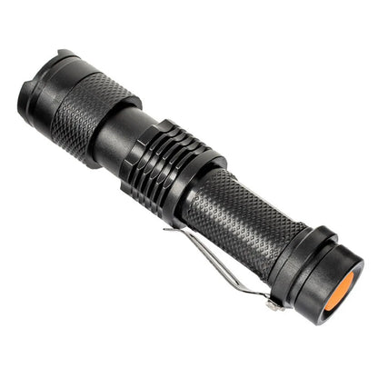 1x linternas tácticas impermeables, lámparas LED portátiles para acampar, linternas LED potentes de mano de 3 modos, autodefensa
