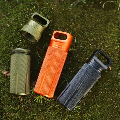 Cápsula EDC, caja impermeable para supervivencia al aire libre.