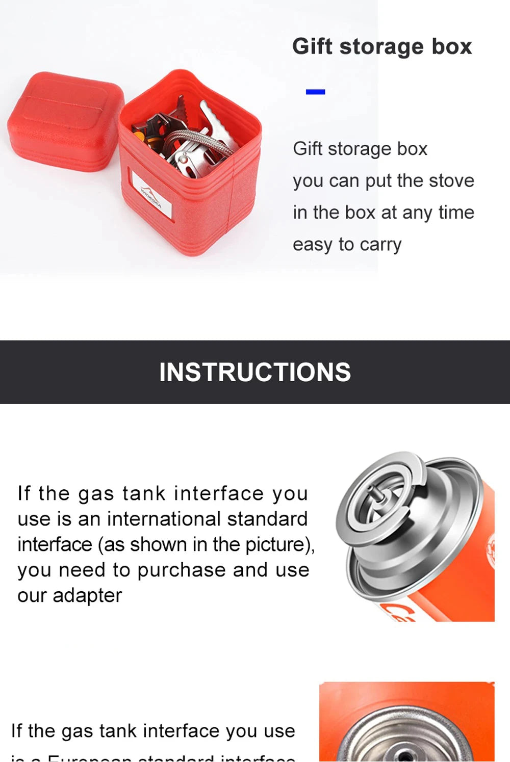 Estufa de Gas para acampar, estufa plegable portátil para mochilero al aire libre, equipo turístico para cocinar, senderismo, Picnic, 3500W