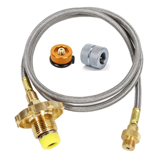 Adaptador de recarga de propano para estufa de Gas al aire libre, línea de conexión de tanque de Gas, adaptador de quemador de Camping, Conector de manguera de cilindro LPG