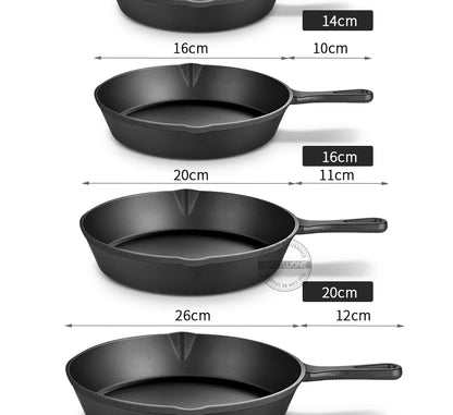 Sartén de hierro fundido de 14/16/20cm
