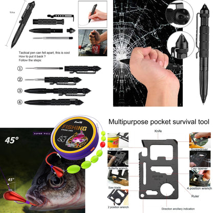 Botiquín de primeros auxilios de supervivencia, conjunto completo de supervivencia, equipo Molle para exteriores, kits de emergencia, bolsa para traumatismos, Camping, senderismo, aventuras IFAK EDC