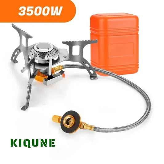 Estufa de Gas para acampar, estufa plegable portátil para mochilero al aire libre, equipo turístico para cocinar, senderismo, Picnic, 3500W