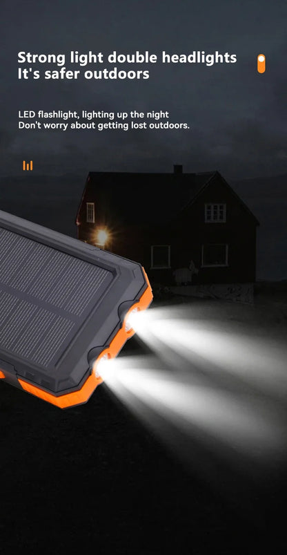 Cargador solar portátil de gran capacidad.
