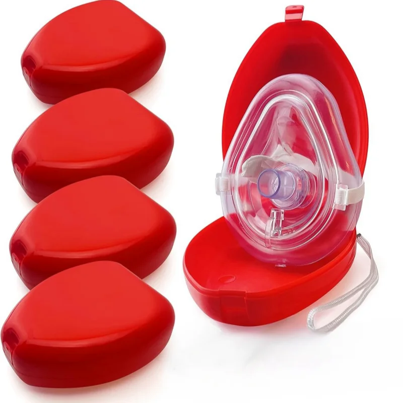 1-5 uds máscara de rescate CPR máscara de supervivencia al aire libre para niños adultos máscara de rescate de supervivencia de primeros auxilios con válvula unidireccional equipo de supervivencia